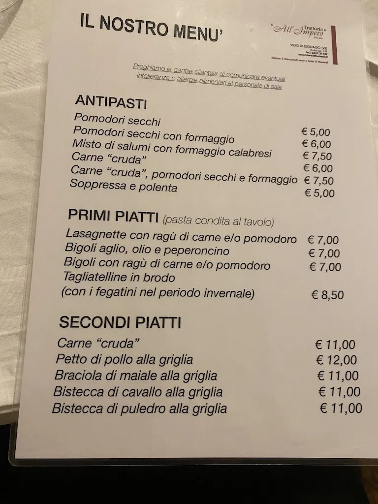 Menu_Trattoria Impero_Legnago_image_1