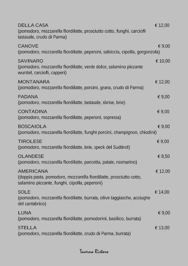 Menu_Taverna Ristoro Di Frattini Rosella Susie_Legnago_image_4
