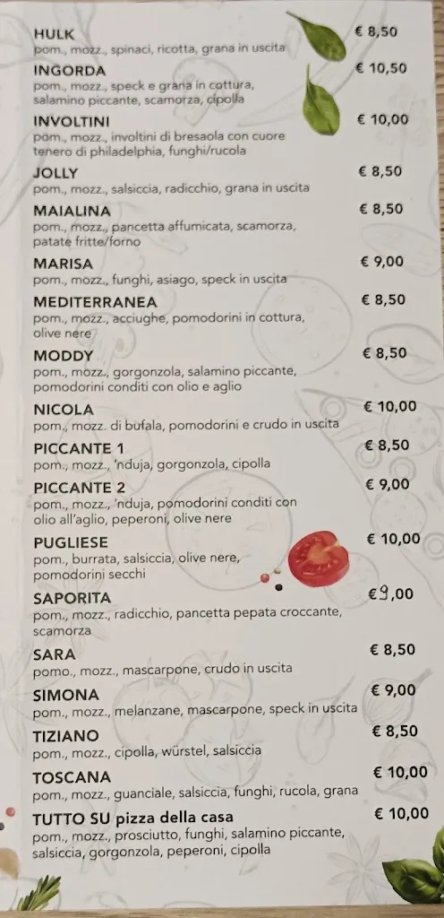 Menü_Pizzeria Da Luca_Legnago_Bild_1