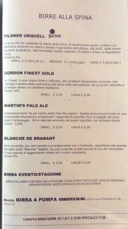 Menu_Pub Al Grifone_Lughignano_image_1