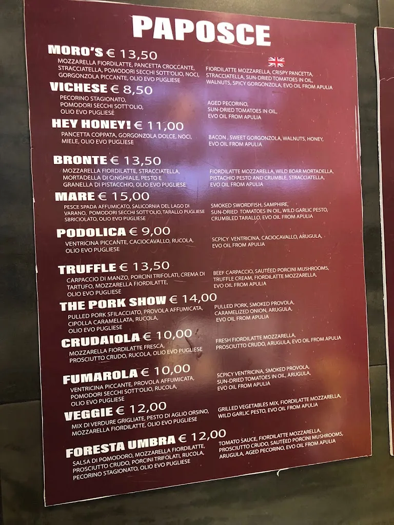 Menu_Moro's Paposceria Peschici_Peschici_image_1