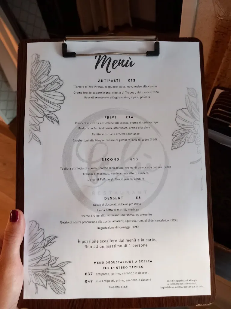 Menu_Restaurant felù_Lusiana_image_1