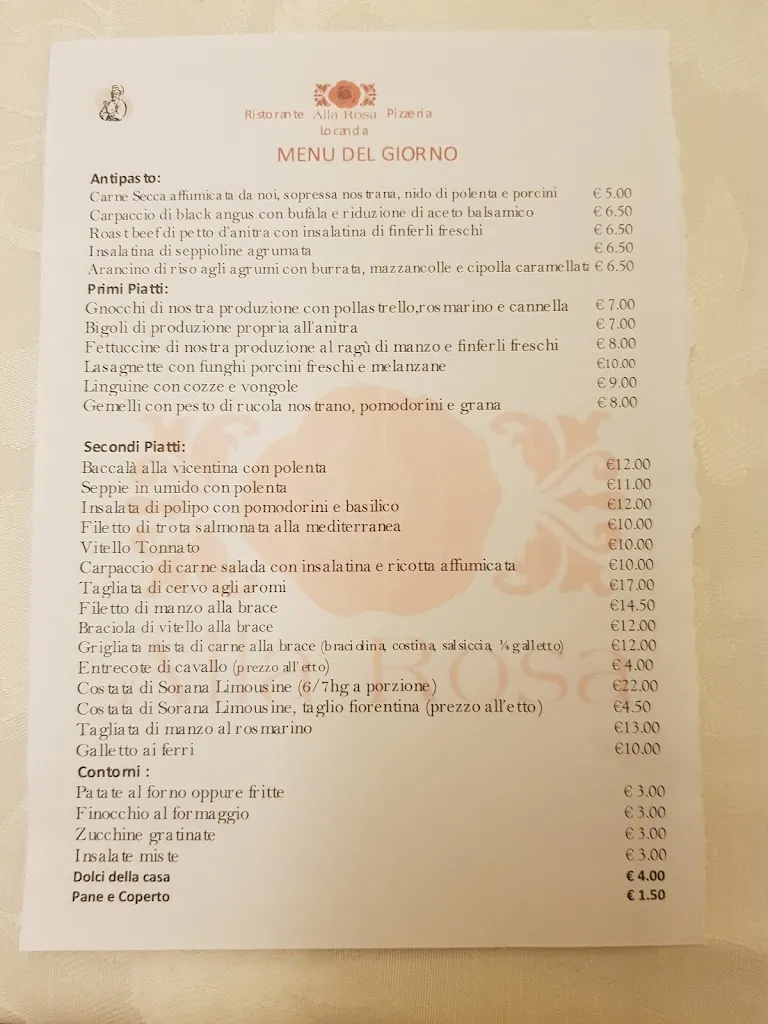Menu_Ristorante Trattoria Locanda Pizzeria Alla Rosa_Lusiana_image_4