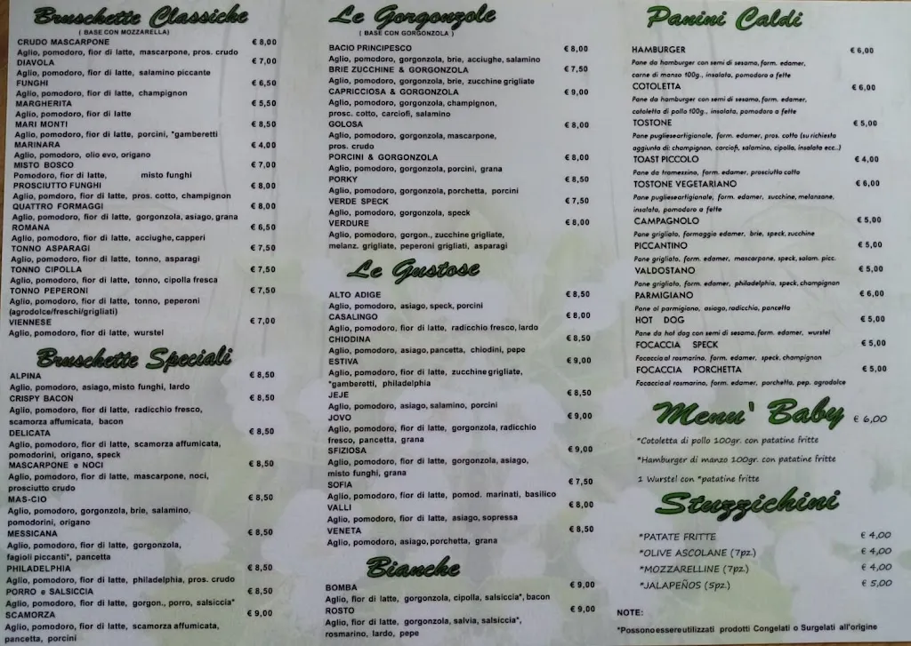 Menü_PIZZERIA NON SOLO BAR_Marano Vicentino_Bild_1