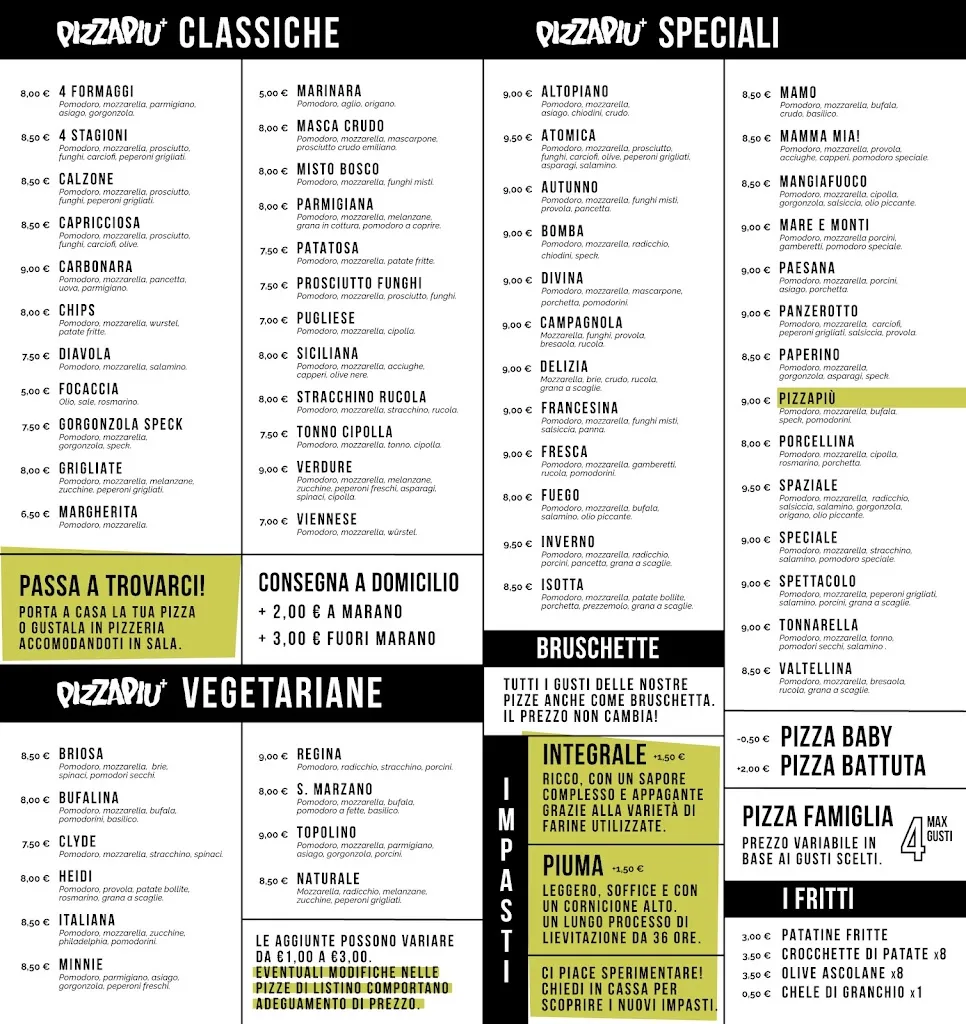 Menu_Pizzeria Pizza Piu_Marano Vicentino_image_1