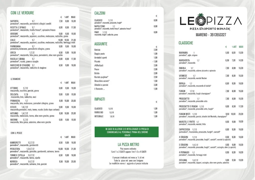 Menu_Leo Pizza - Mareno di Piave_Mareno di Piave_immagine_3