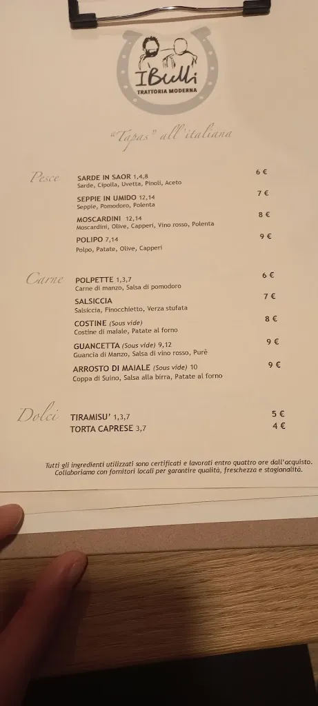 Menu_I Bulli trattoria moderna di mare_Mareno di Piave_image_1