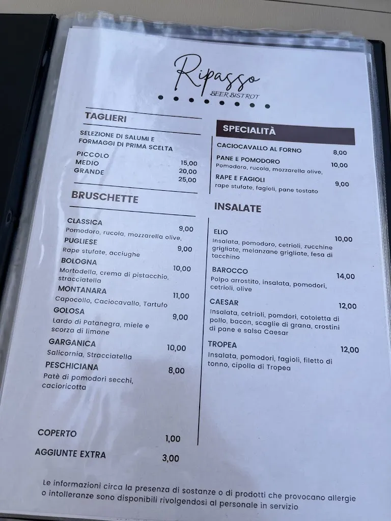 Menu_Ripasso Beer Bistrot_Peschici_image_2