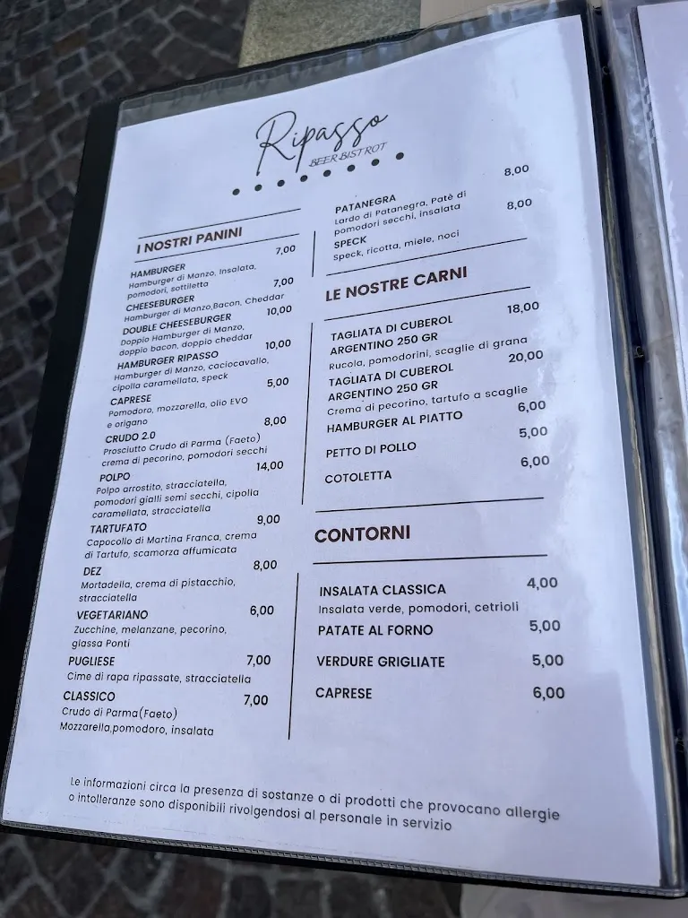 Menu_Ripasso Beer Bistrot_Peschici_image_3