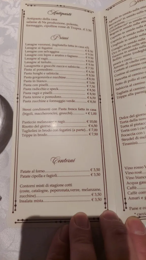 Menu_Osteria Dal Signore di Carradore Achille_Mezzane di Sotto_image_1