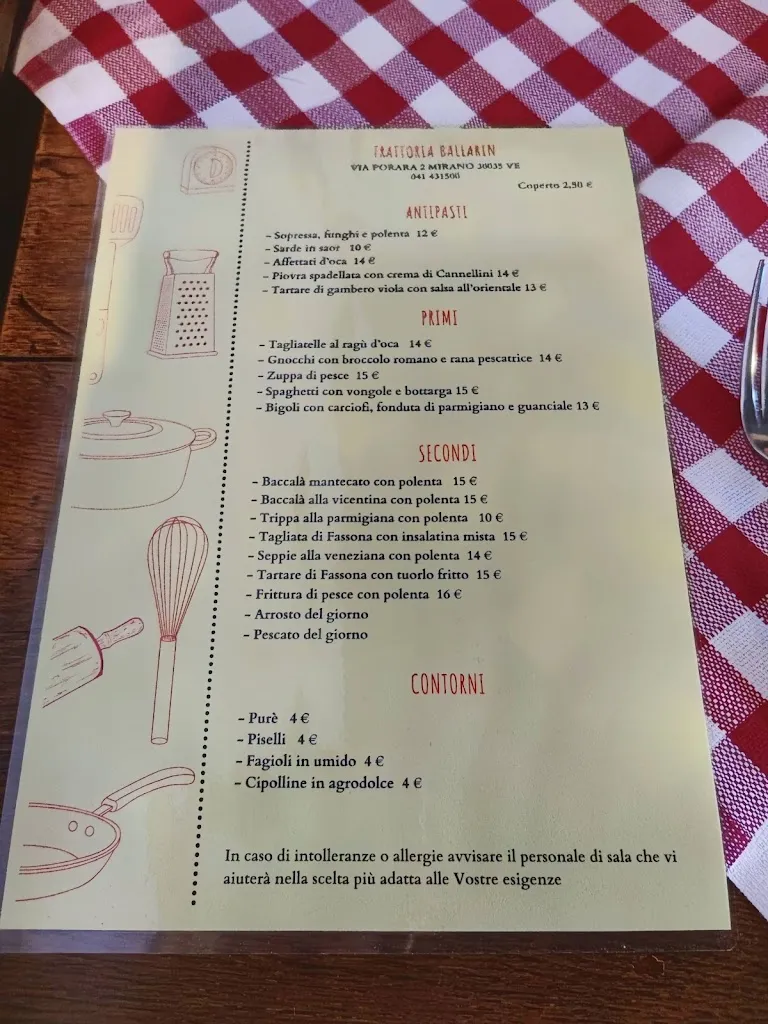 Menu_Trattoria Da Ballarin_Mirano_image_4