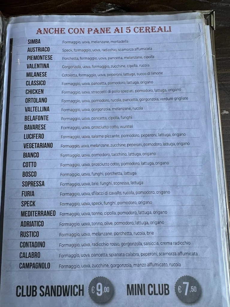 Menu_Belafonte Birreria Paninoteca_Mira Taglio_immagine_1