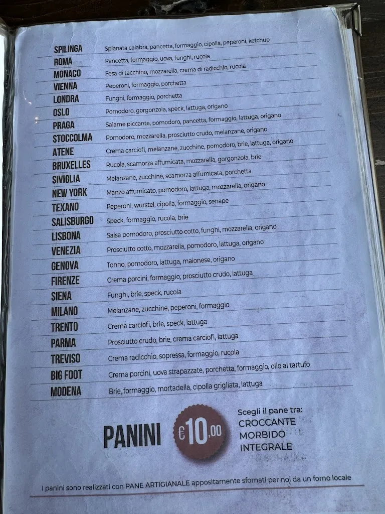 Menu_Belafonte Birreria Paninoteca_Mira Taglio_immagine_4