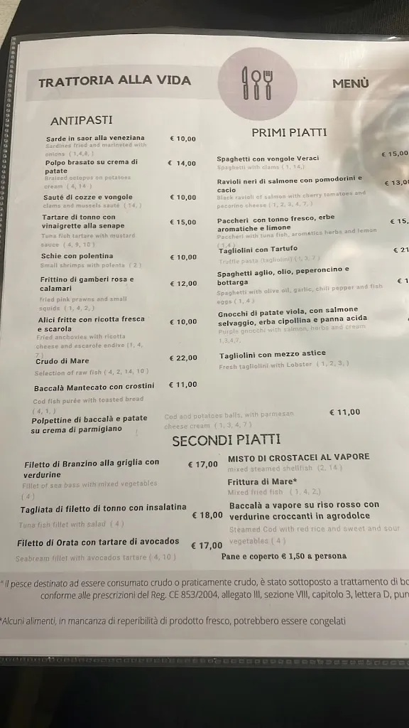 Menu_Trattoria alla Vida_Mira Taglio_image_3