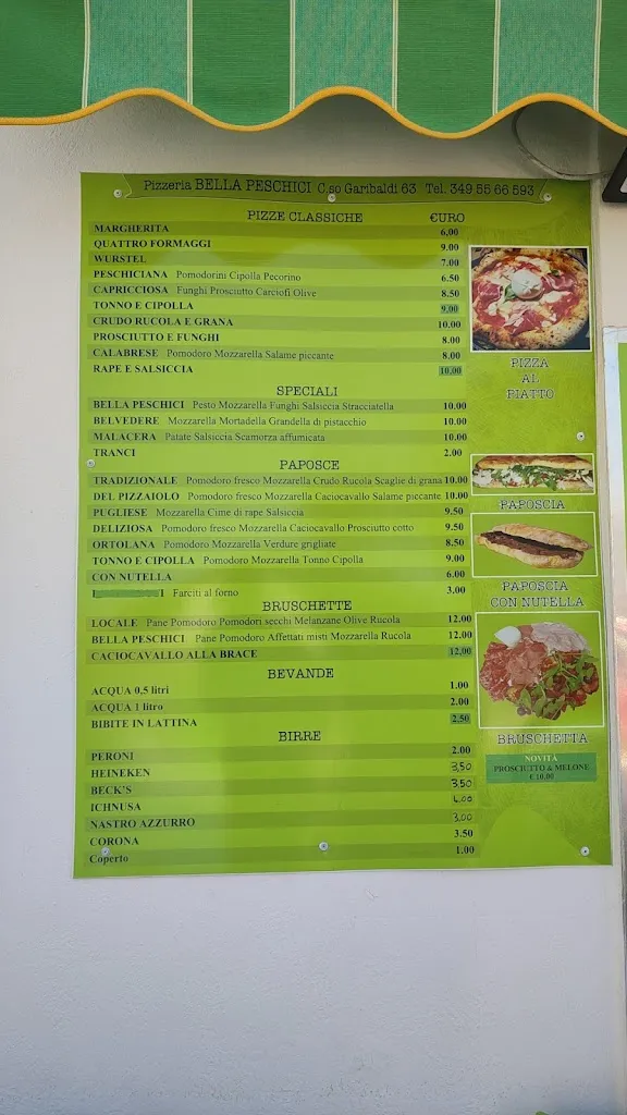 Menu_Pizzeria “Bella Peschici”_Peschici_immagine_1