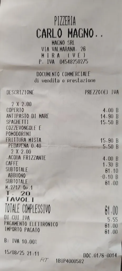 Danny Aversano_Pizzeria Carlo Magno_Mira Taglio_recensione