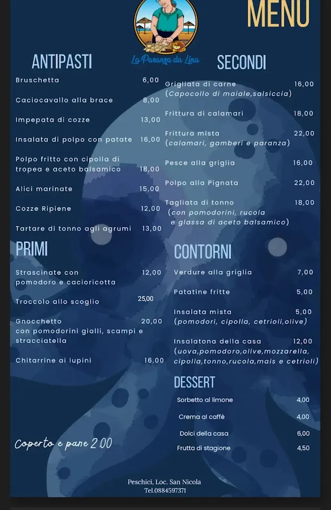 Menu_Ristorante La Paranza Da Lina a Peschici_Peschici_image_1
