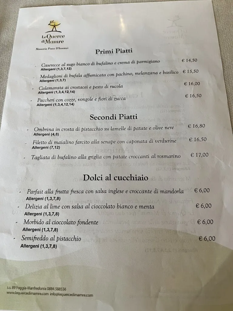 Menu_Le Querce di Mamre_Provincia di Foggia_image_2
