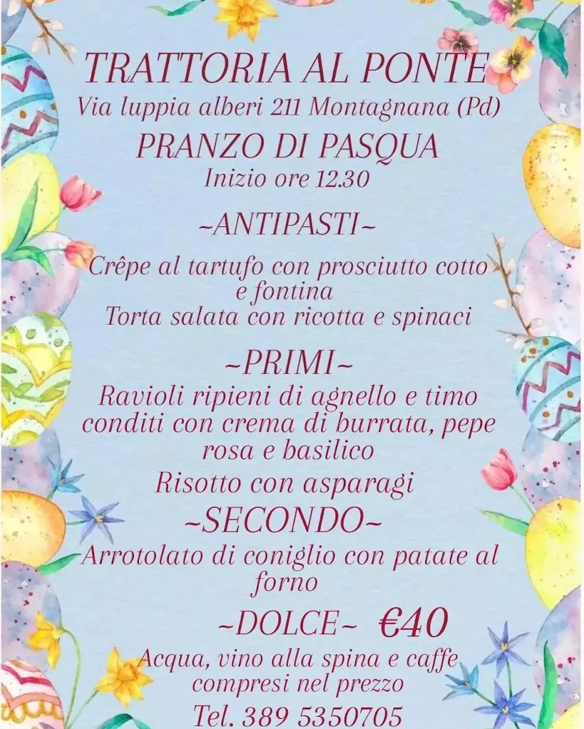 Menu_Trattoria Pizzeria Al Ponte_Montagnana_image_1