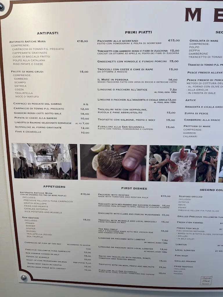 Menu_Restaurant Antiche Mura_Polignano a Mare_image_2