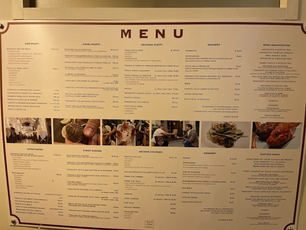 Menu_Restaurant Antiche Mura_Polignano a Mare_image_3