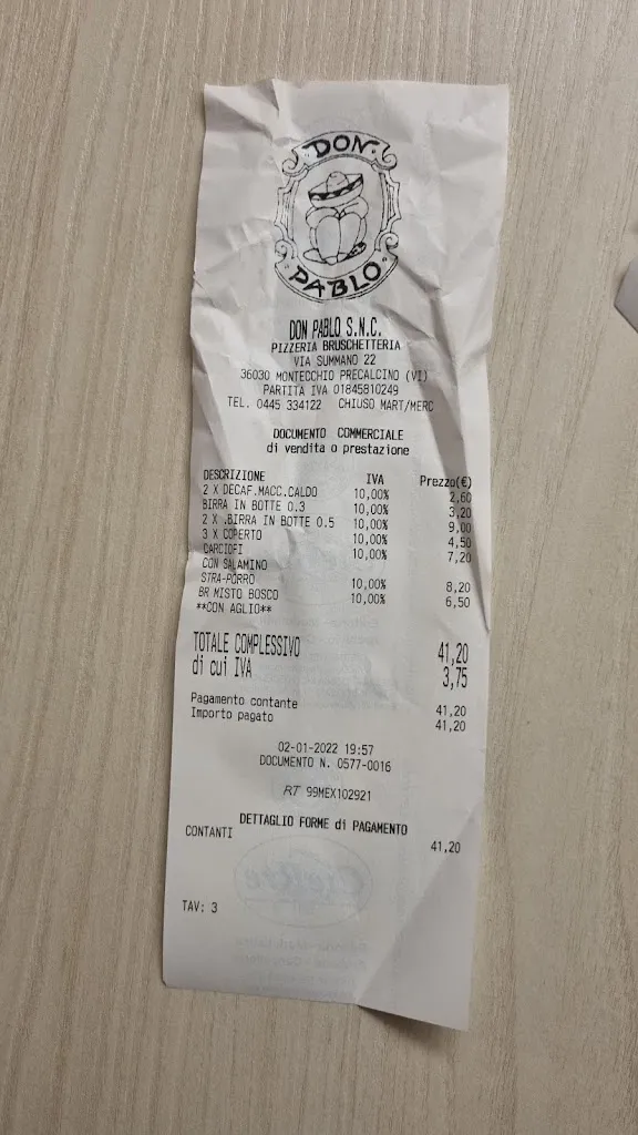 Simone Barcarolo_Don Pablo Bruschetteria Pizzeria_Montecchio Precalcino_review