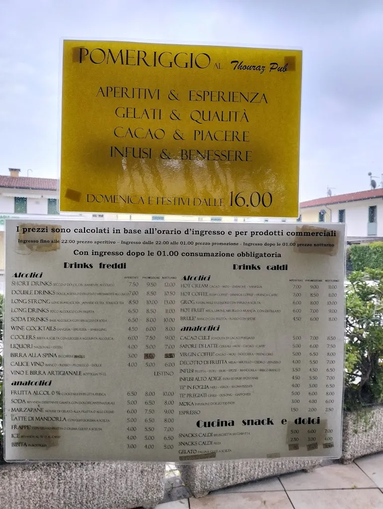 Menü_Thouraz Pub_Montecchio Precalcino_Bild_1