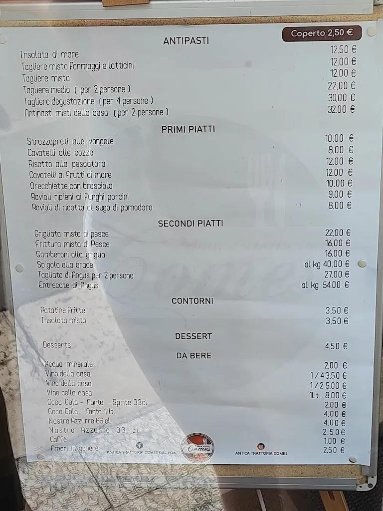 Menu_Antica Trattoria Comes_Polignano a Mare_image_1