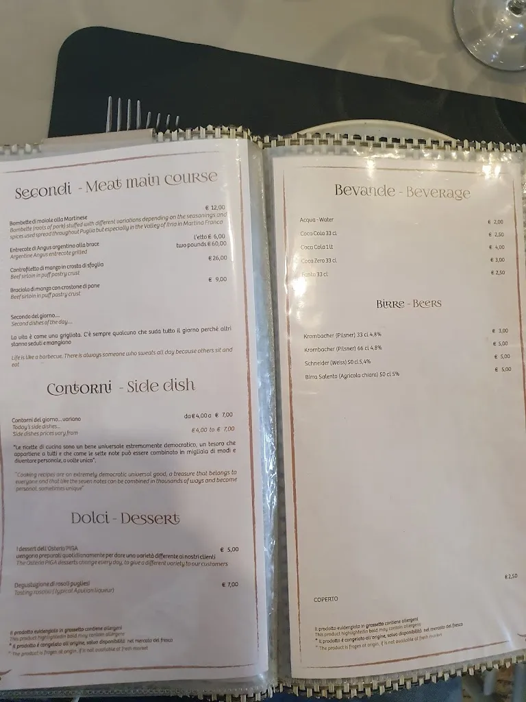 Menu_Osteria Piga_Polignano a Mare_image_1