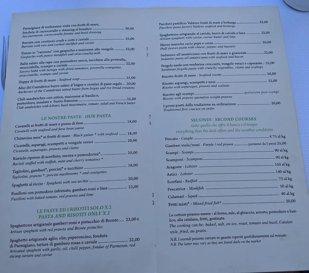 Menu_L'Osteria di Chichibio_Polignano a Mare_image_1