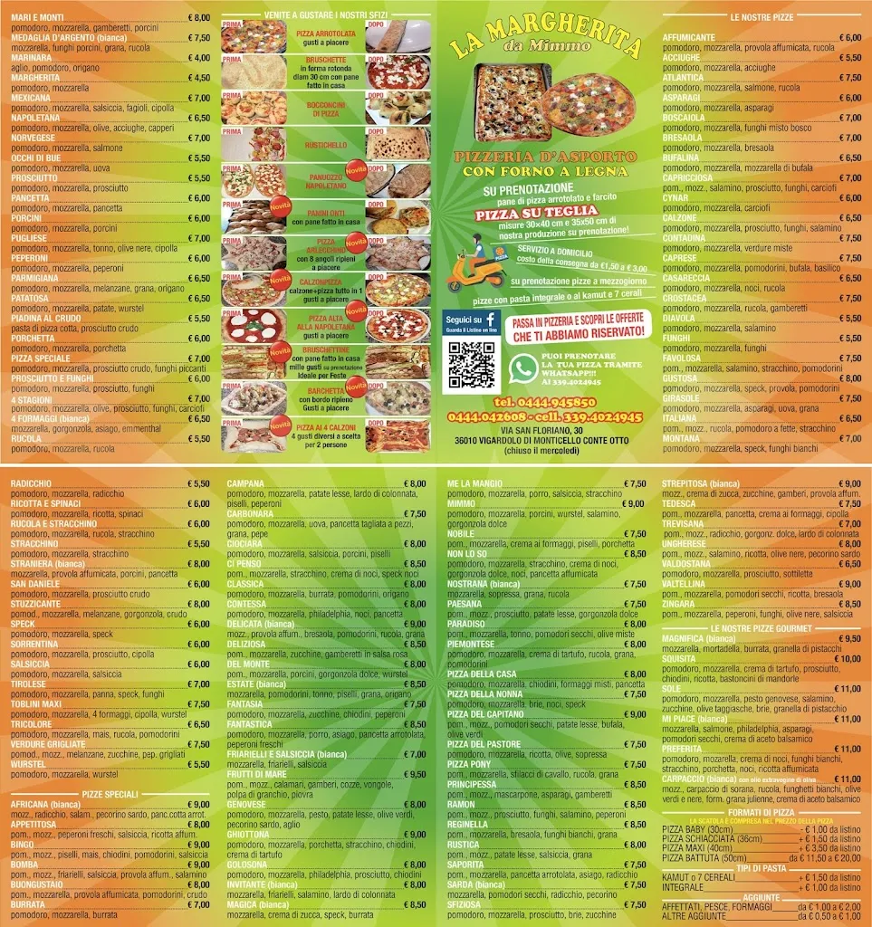 Menu_Pizzeria la Margherita da Mimmo_Monticello Conte Otto_image_1