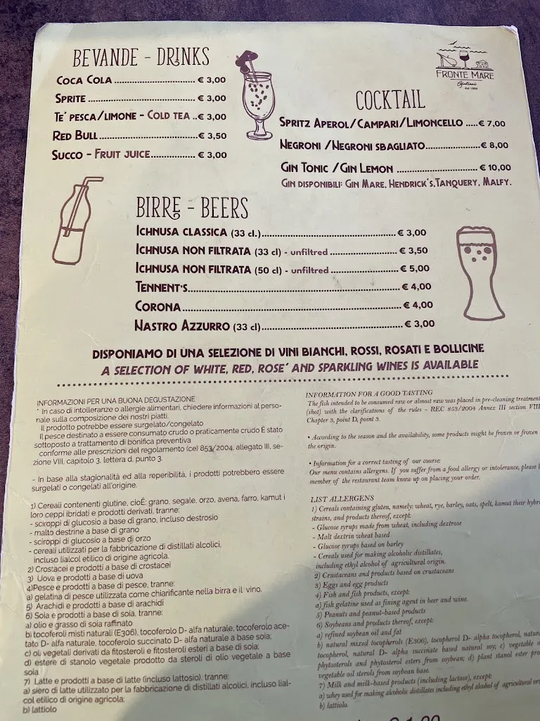 Menu_Fronte Mare Giuliani_Polignano a Mare_image_2