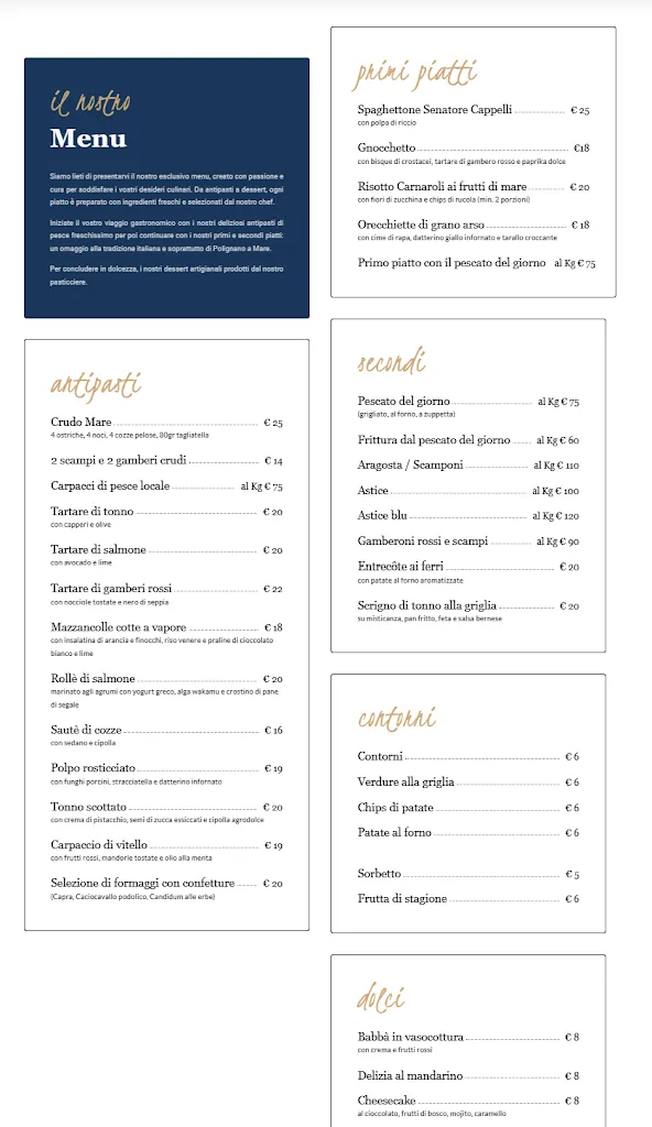 Menu_Ristorante Specchia Sant'Oronzo_Polignano a Mare_image_1