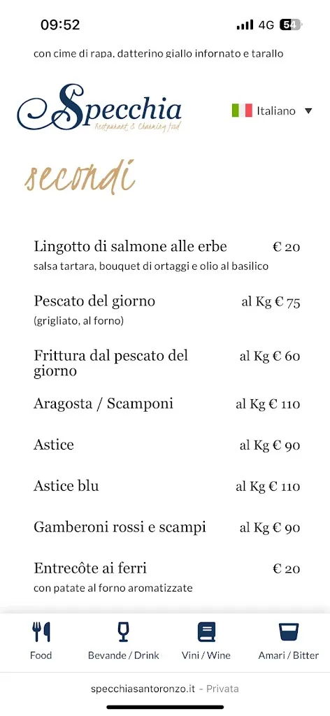 Menu_Ristorante Specchia Sant'Oronzo_Polignano a Mare_image_3