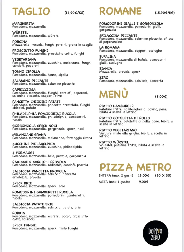 Menu_Pizzeria al taglio doppio zero_Mozzecane_image_1