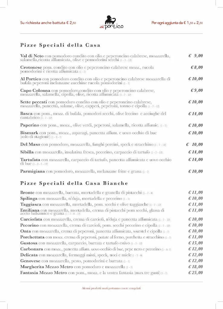 Menu_Al Portico Ristorante Griglieria e Pizzeria _Musestre_image_1