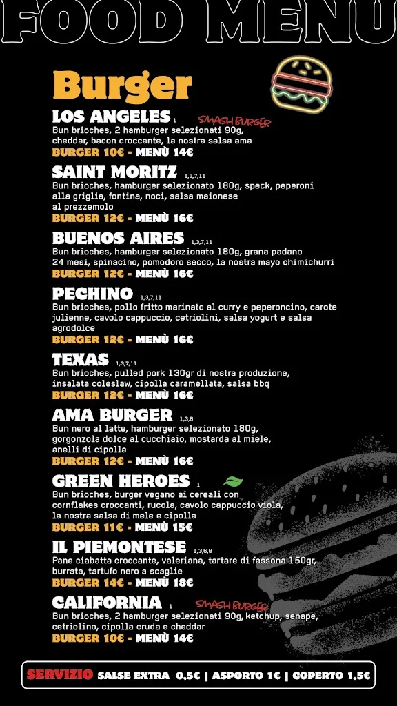 Menu_AMA Burger • Buns & Burger by al Bacaro •_Motta di Livenza_image_1