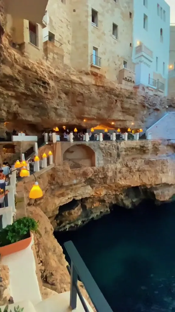 Grotta Palazzese restaurant in Polignano a Mare