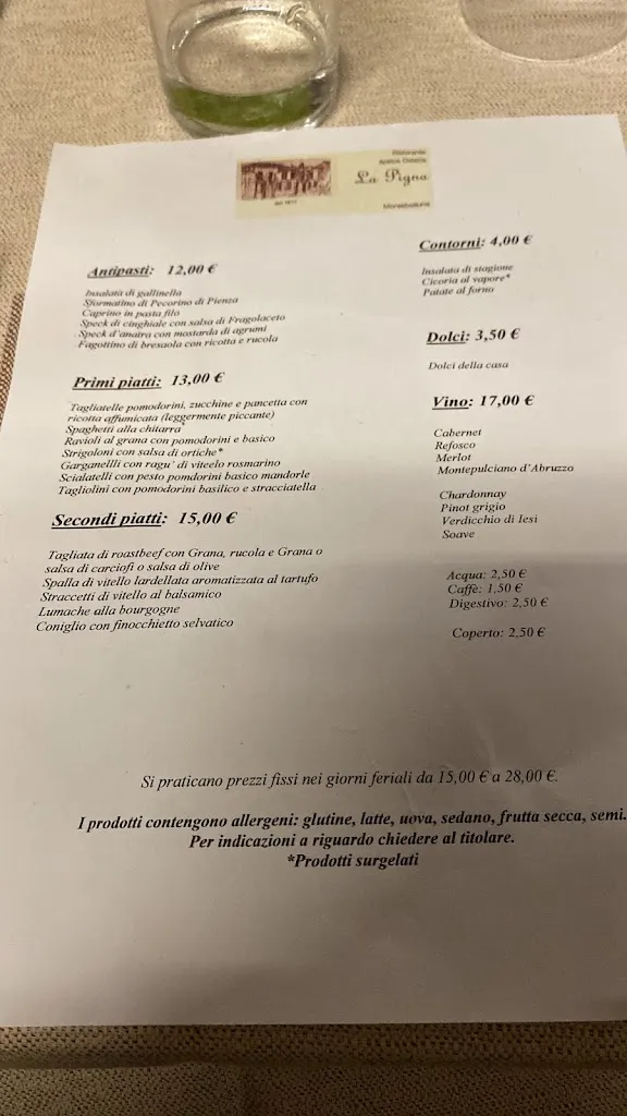 Menu_Ristorante Antica Osteria La Pigna_Montebelluna_image_1