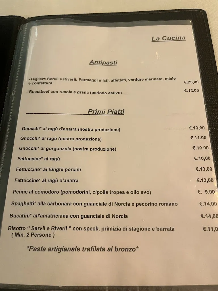 Menu_Pizzeria Ristorante Servii e Riverii_Montebelluna_immagine_2
