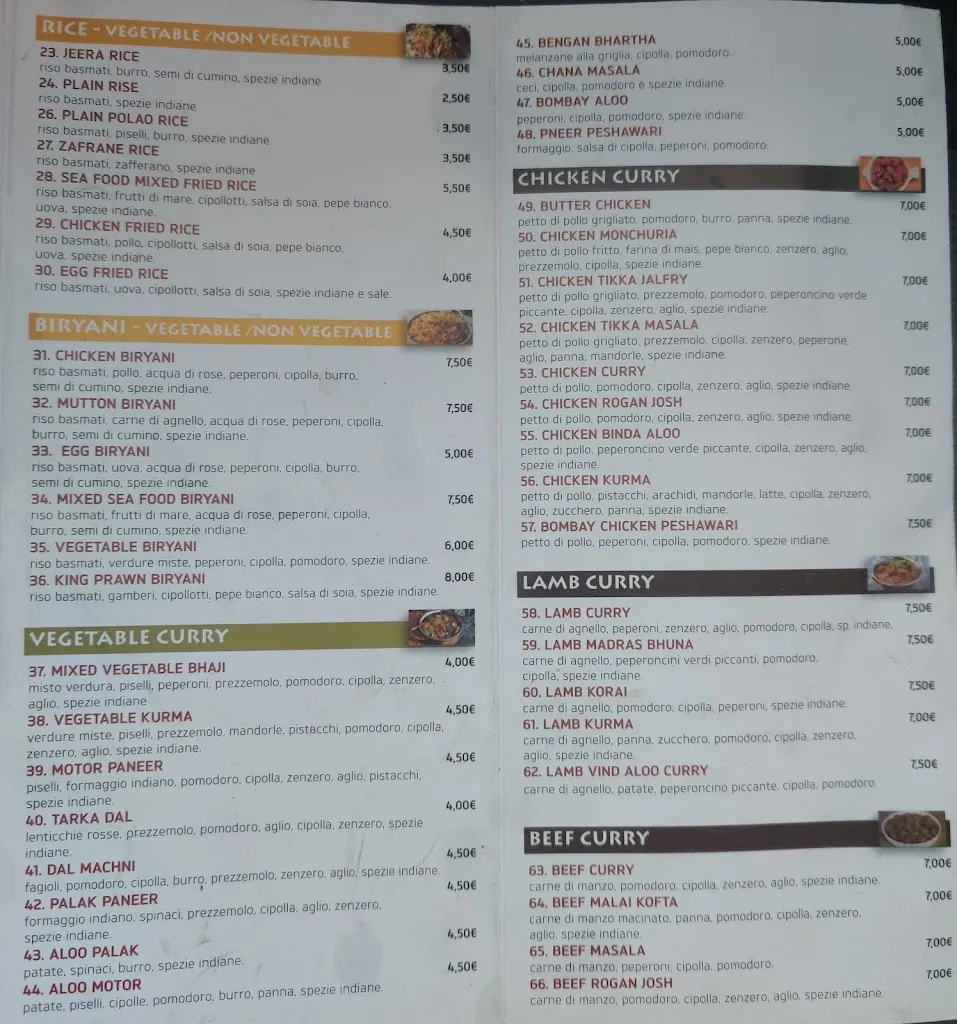 Menu_Bombay Cucina Indiana_Montebelluna_immagine_2