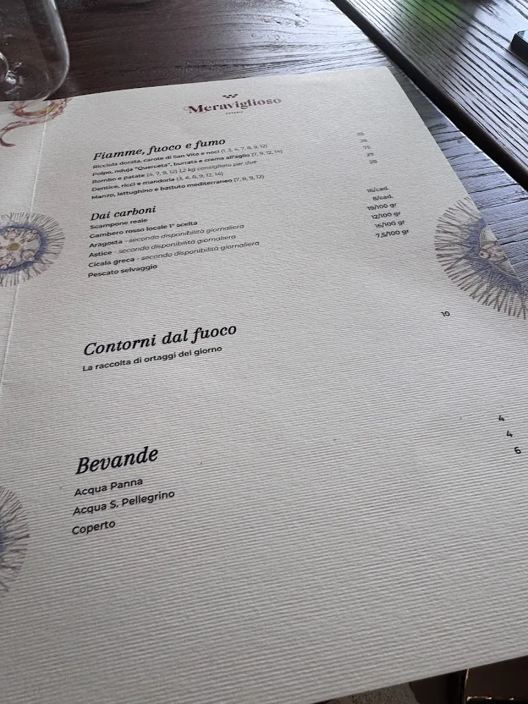 Menu_Meraviglioso Osteria Moderna – Ristorante di pesce a Polignano a Mare_Polignano a Mare_image_3
