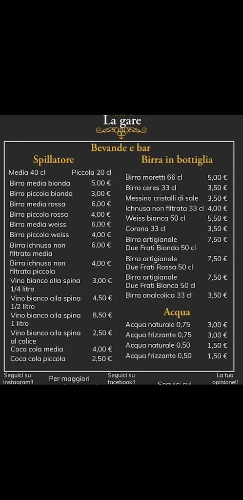 Menu_Pizzeria La Gare_Nogara_image_3