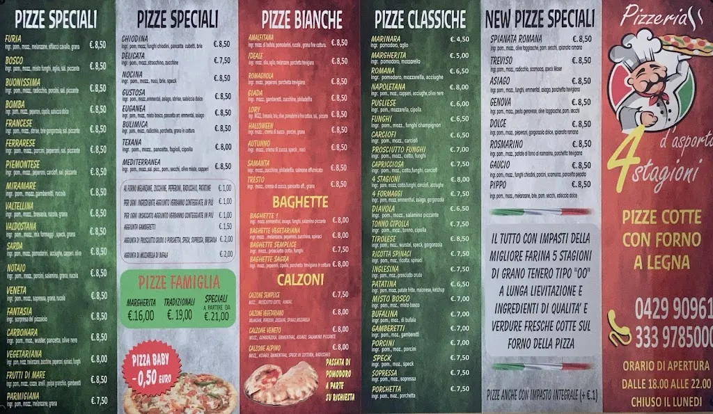 Menu_Pizzeria Quattro Stagioni Di Zanchetta Lorella & C. S.N.C._Ospedaletto Euganeo_image_1