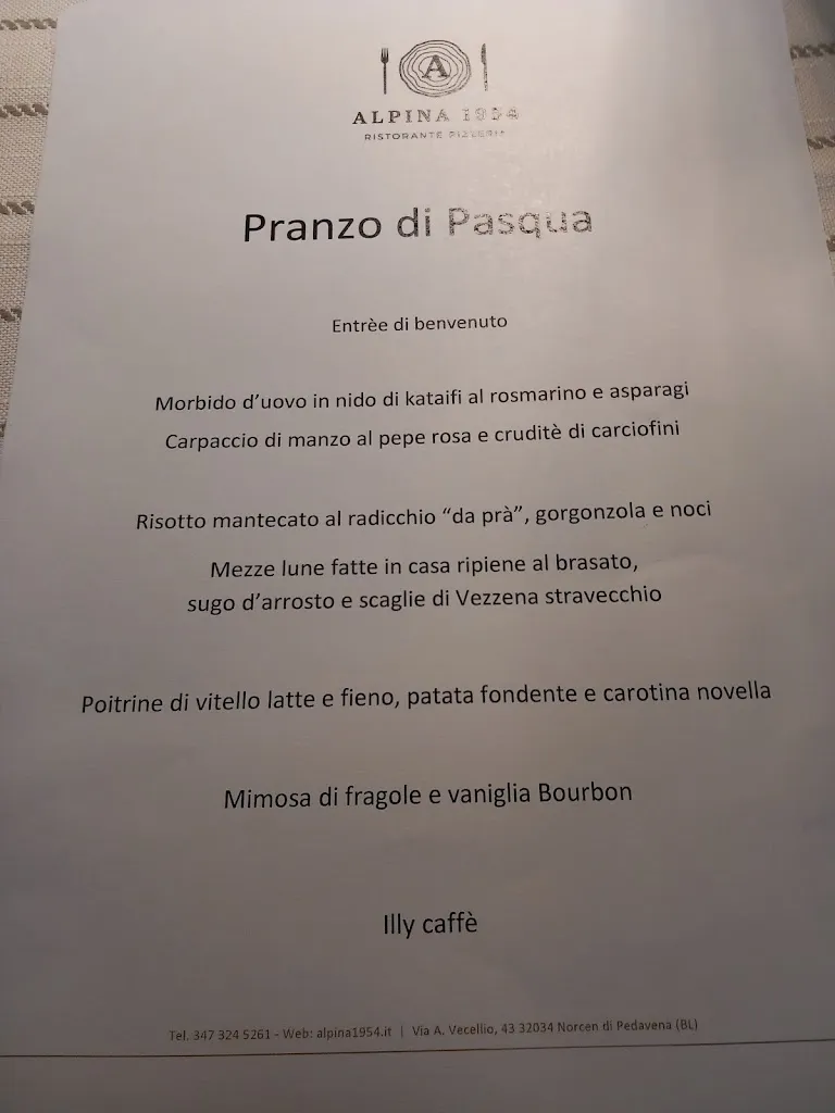 Menu_Alpina 1954 Ristorante Pizzeria_Pedavena_immagine_1