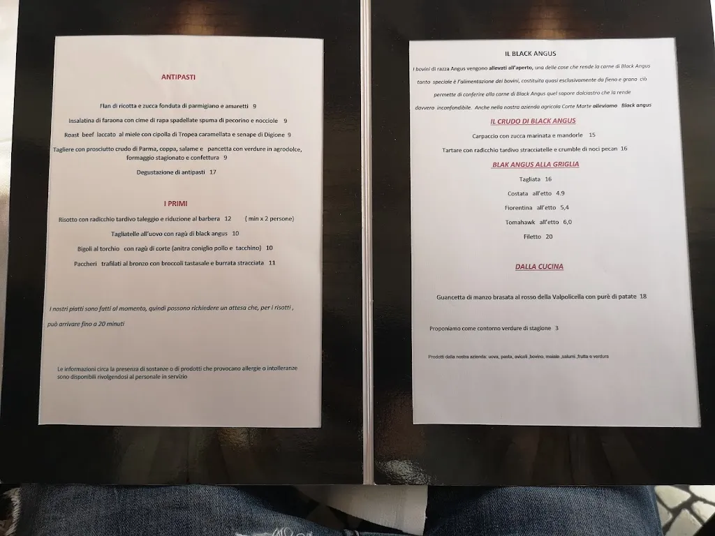 Menü_AGRITURISMO CORTE AURORA_Pegolotte_Bild_1