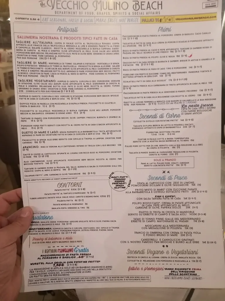 Menu_Vecchio Mulino Beach_Peschiera del Garda_image_3