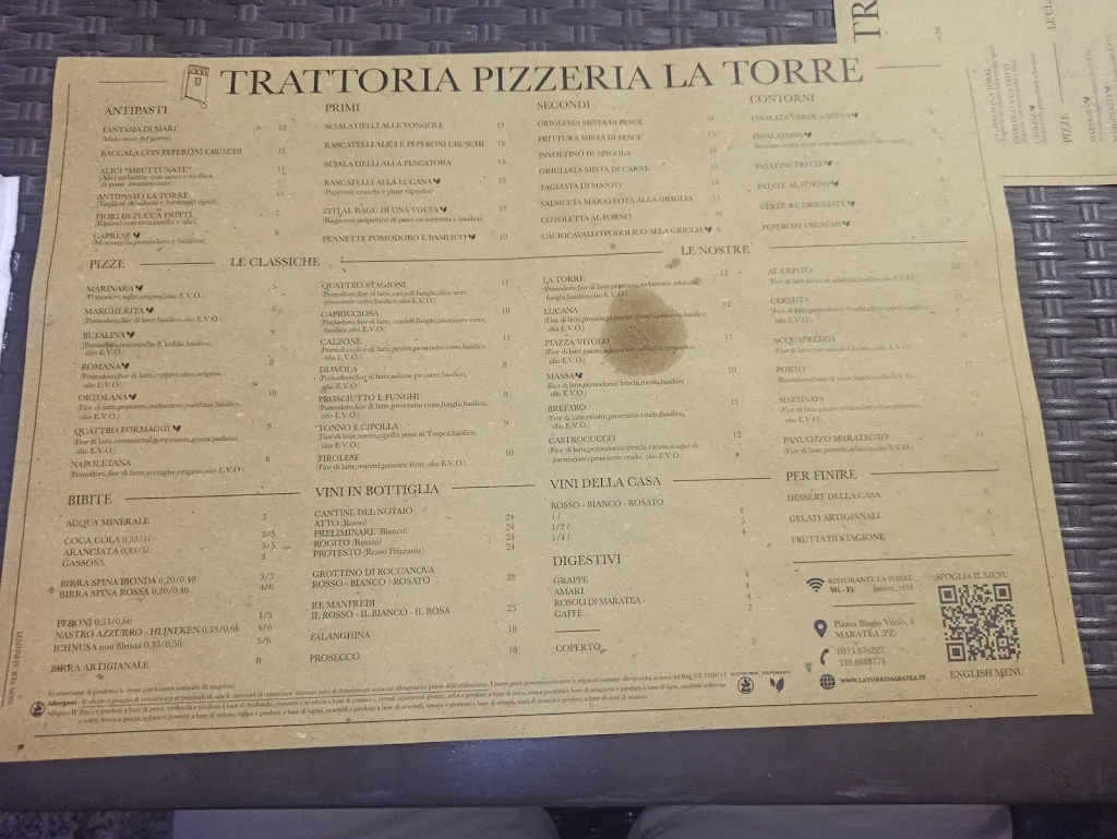 Menu_Pizzeria Trattoria La Torre_Peseggia-Gardigiano_image_1