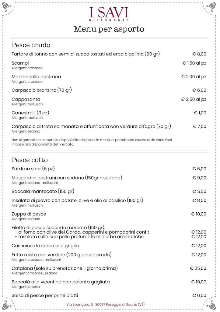 Menu_Restaurant I Savi_Peseggia-Gardigiano_image_1