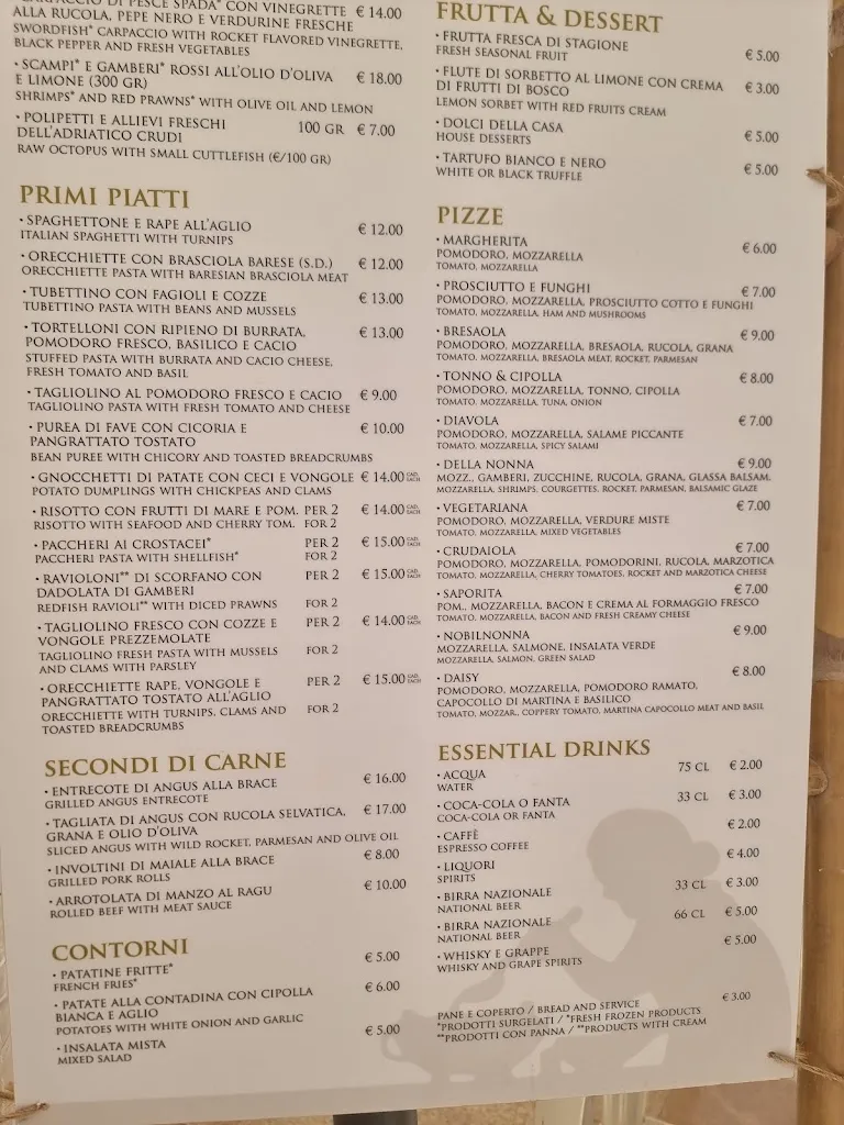 Menu_Ristorante Nobilnonna dal 1990_Polignano a Mare_immagine_1